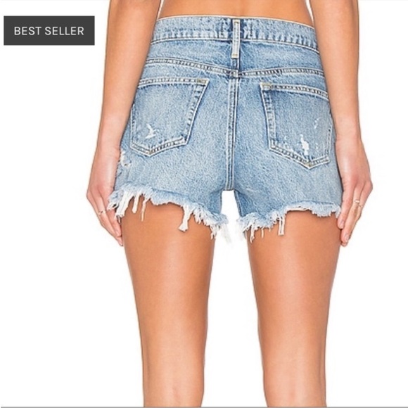 NEW! AGOLDE Parker Button Fly High Waist Distressed Denim Shorts. 31. - Picture 9 of 12